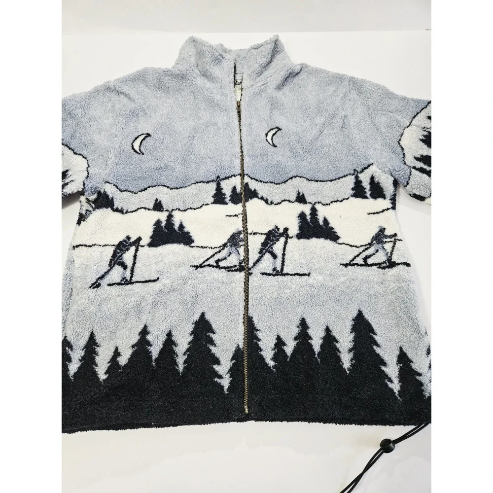 Northern Reflections Womens Zip Up Jacket Size Medium Blue Soft  Great Condition